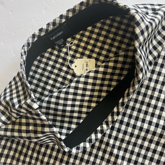 Karen Kane Black and White Checked Mini Skirt Size Medium A-line - Picture 11 of 16